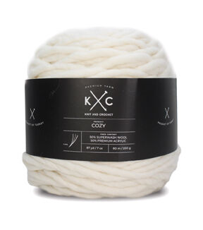 Cozy 87.5yds Super Bulky Wool Blend Yarn by K+C