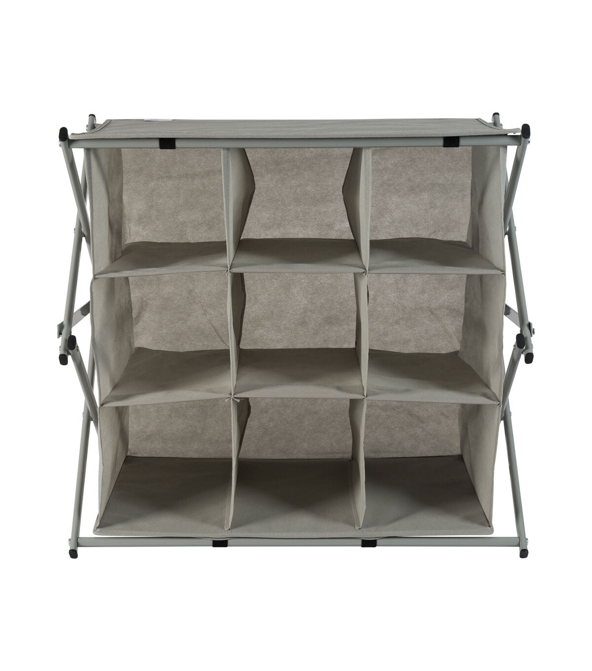 Simplify 23.5 Gray 9 Grid Collapsible Shoe Rack