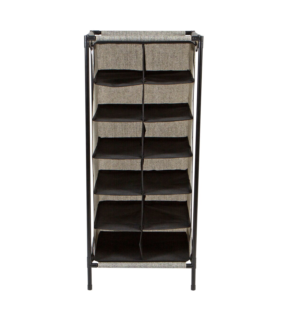 Simplify 38 Black 12 Section Shoe Organizer