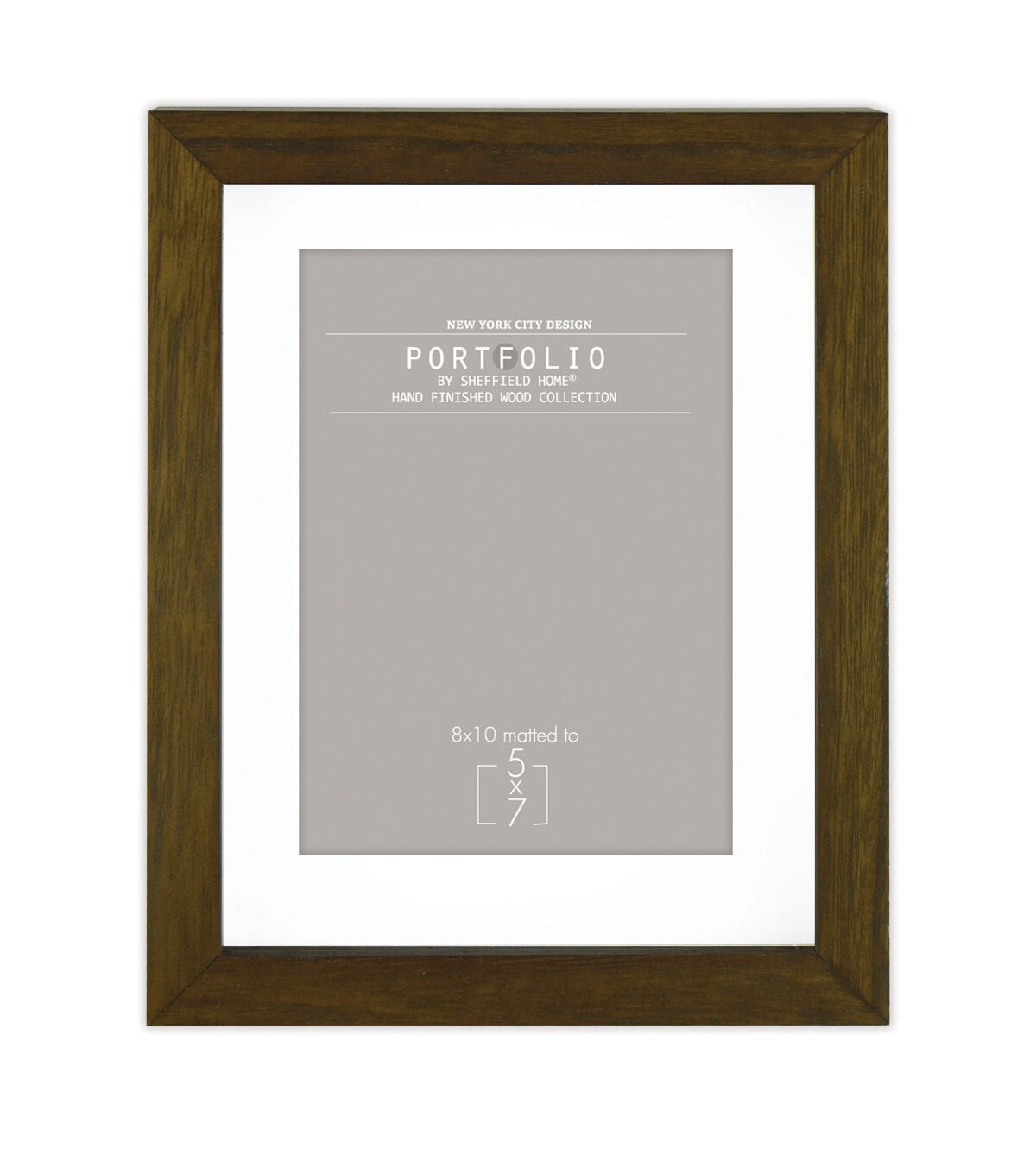 Sheffield Home 8 x 10 Matted to 5 x 7 Brown Rustic Tabletop Frame