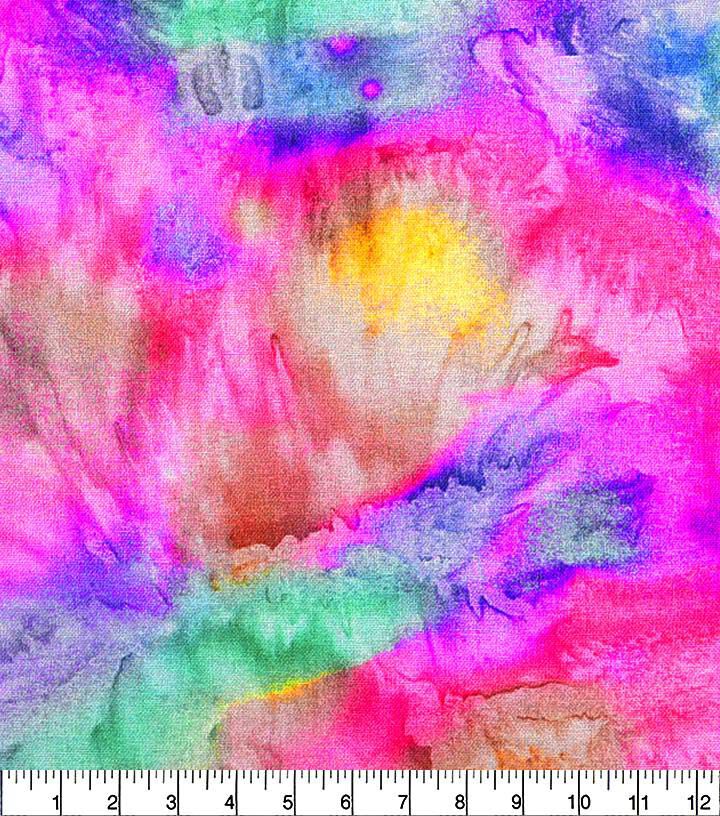 18 x 21 Tie Dye Quilt Cotton Fabric Quarter by Keepsake Calico