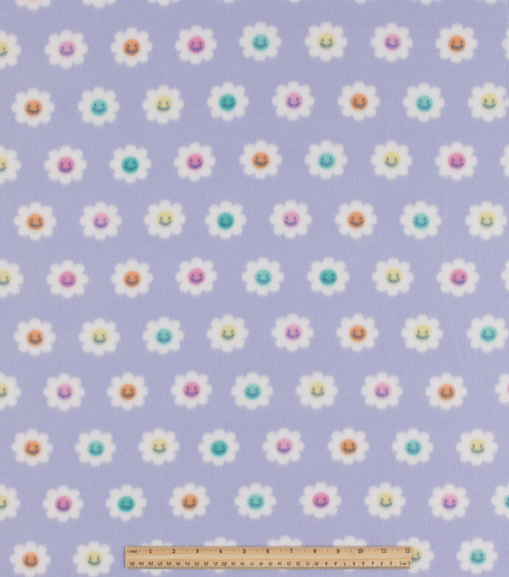 Happy Daisy Blizzard Prints Fleece Fabric