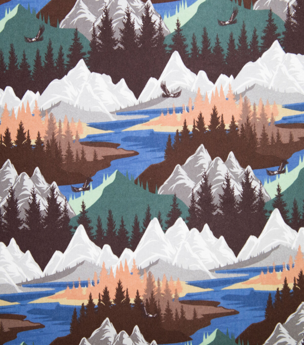 Super Snuggle Mountain Landscape Flannel Fabric