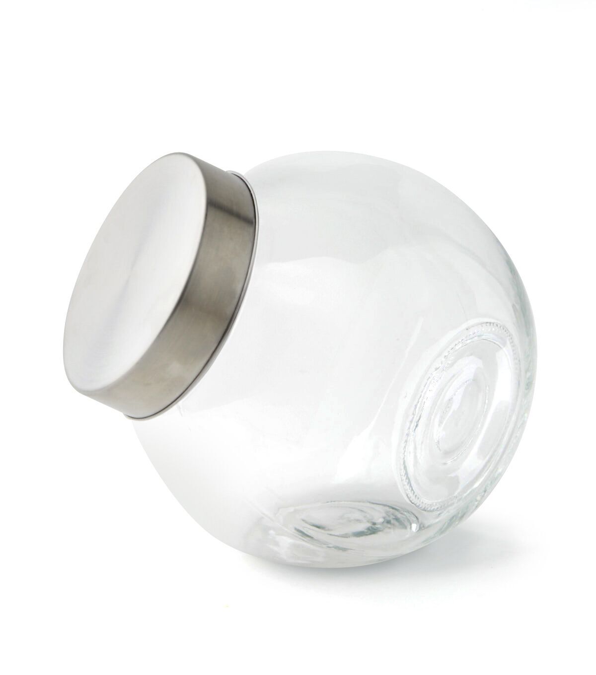 6 Round Tilted Glass Jar With Lid by Park Lane