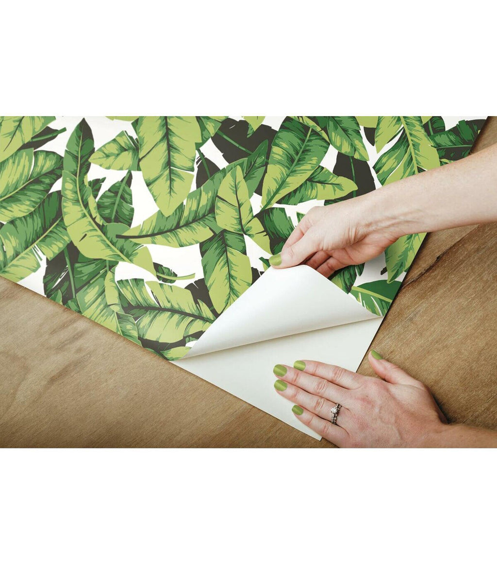 RoomMates Palm Leaf Peelable Wallpaper