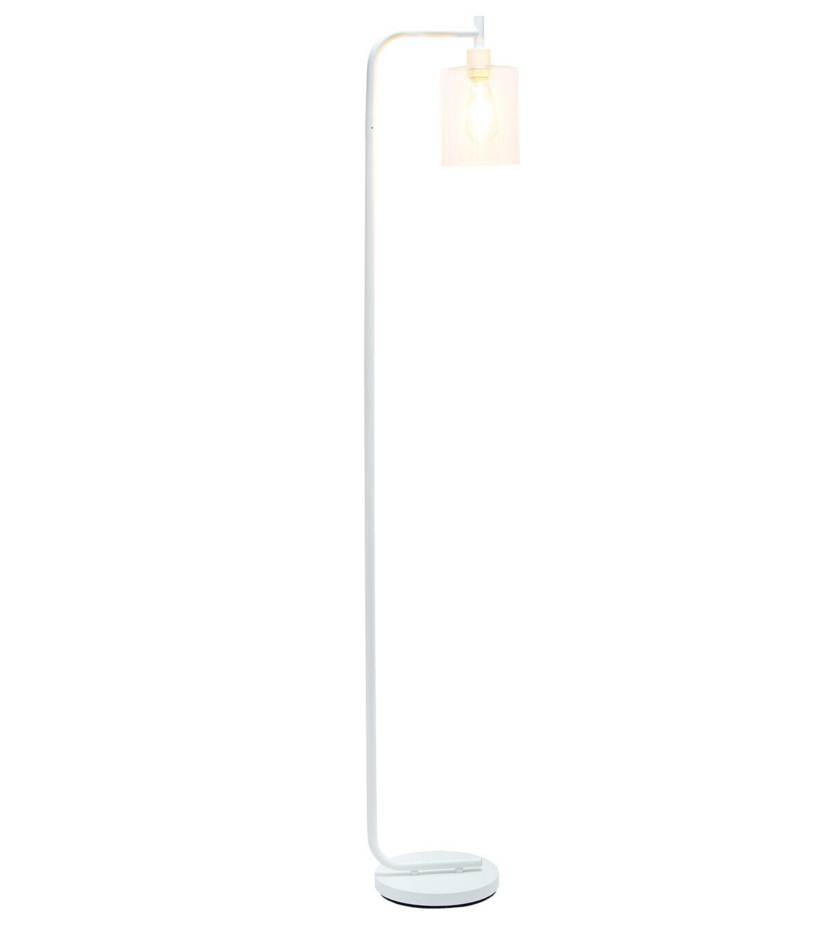 All The Rages Modern Iron Lantern Floor Lamp with Glass Shade