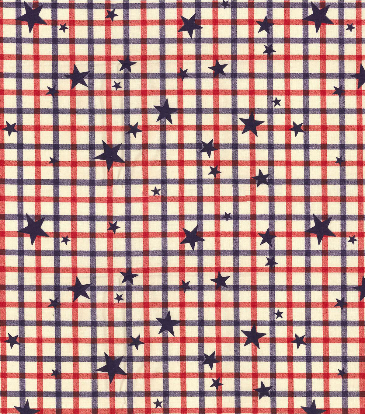 Fabric Traditions Patriotic Plaid Stars Patriotic Cotton Fabric