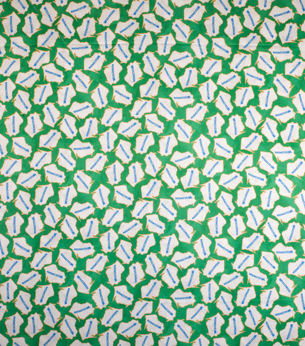Wisconsin Cotton Fabric Tossed State