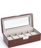 Aristo Leather Five Slot Watch Box
