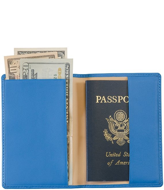 Leather Foil-Stamped RFID Blocking Passport Jacket