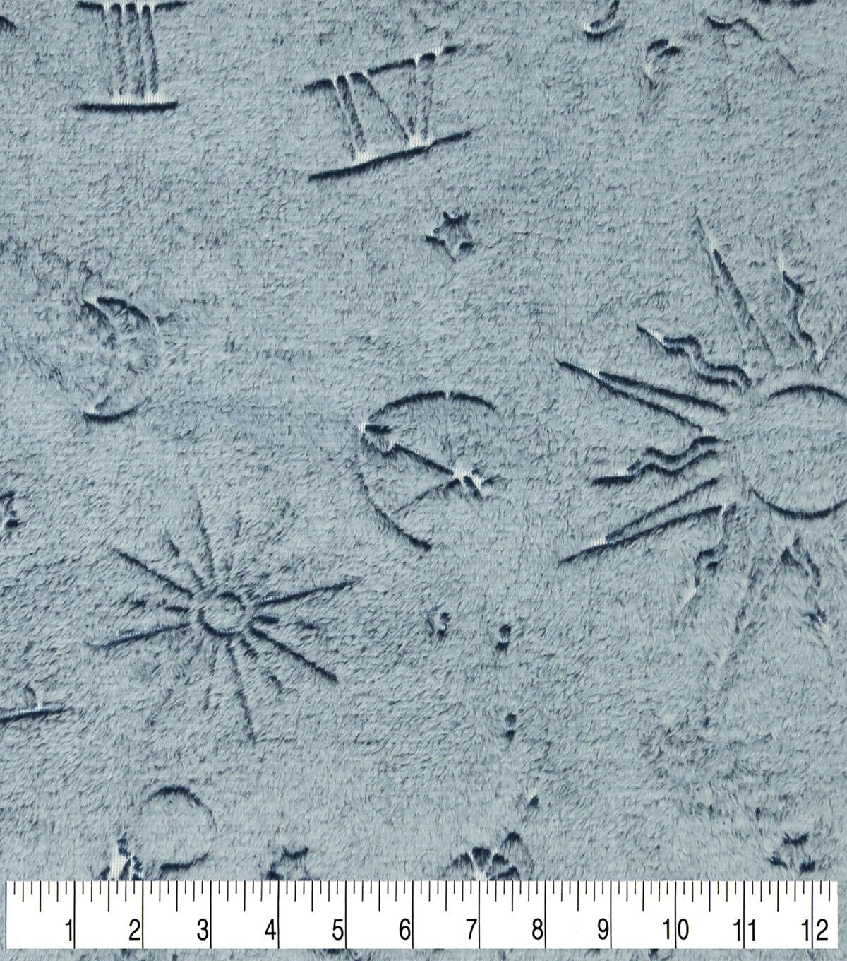 Sew Lush Celestial Black Embossed Fleece Fabric