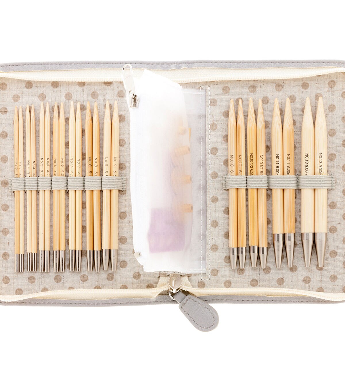 Carry C Interchangeable Bamboo Knitting Needle Set