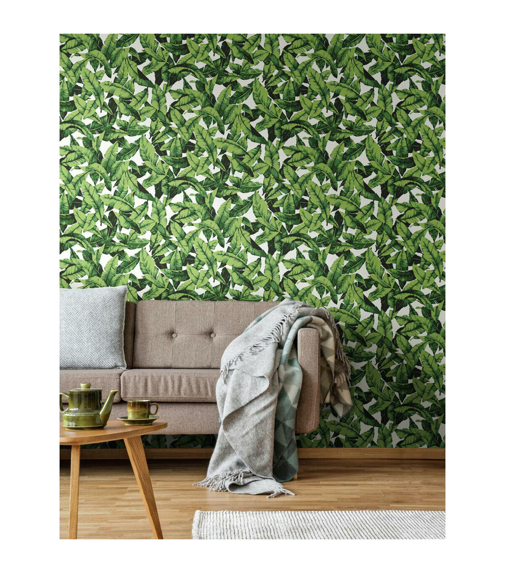 RoomMates Palm Leaf Peelable Wallpaper
