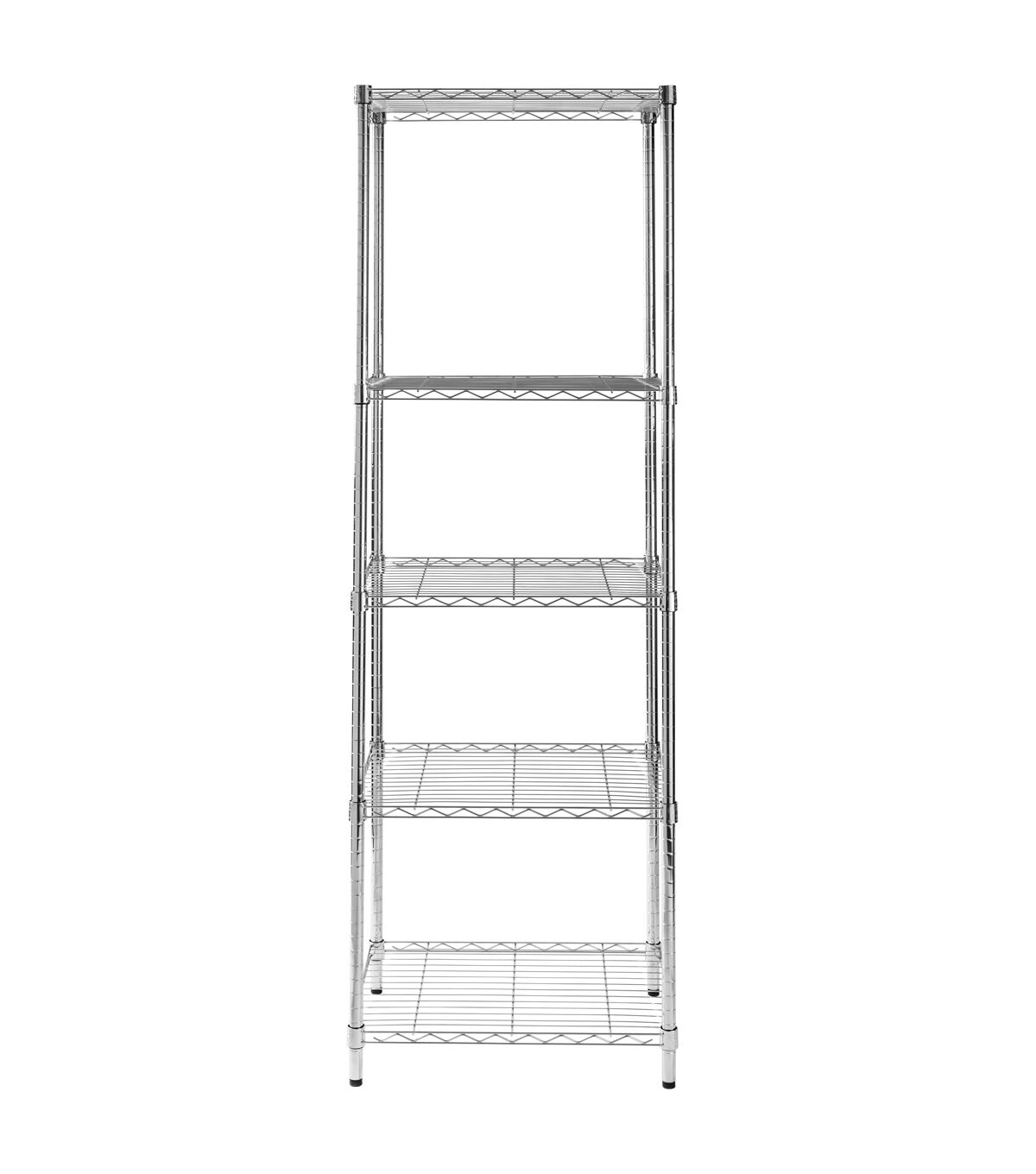 Honey Can Do 24 x 72 Chrome 5 Tier Adjustable Shelving Unit 250lbs