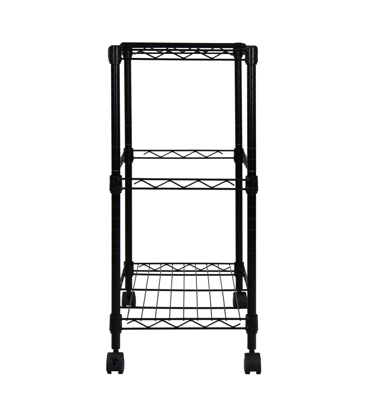 Oceanstar 24 Black Portable 2 Tier Metal Rolling File Cart