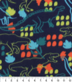 Dino Dots Blizzard Fleece Fabric