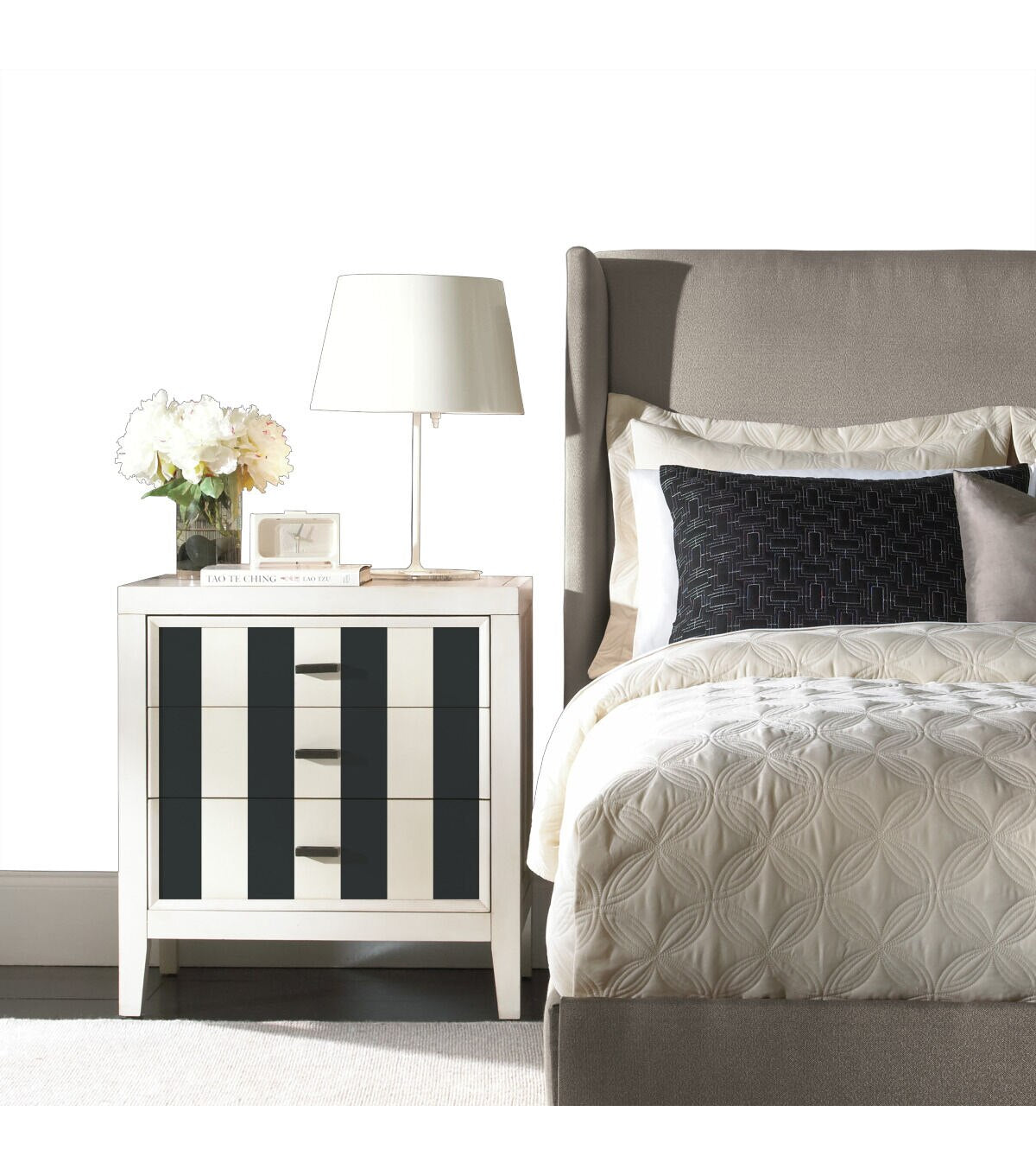 RoomMates Wallpaper Black Awning Stripe