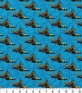 Indiana Jones Cartography Blue Cotton Fabric