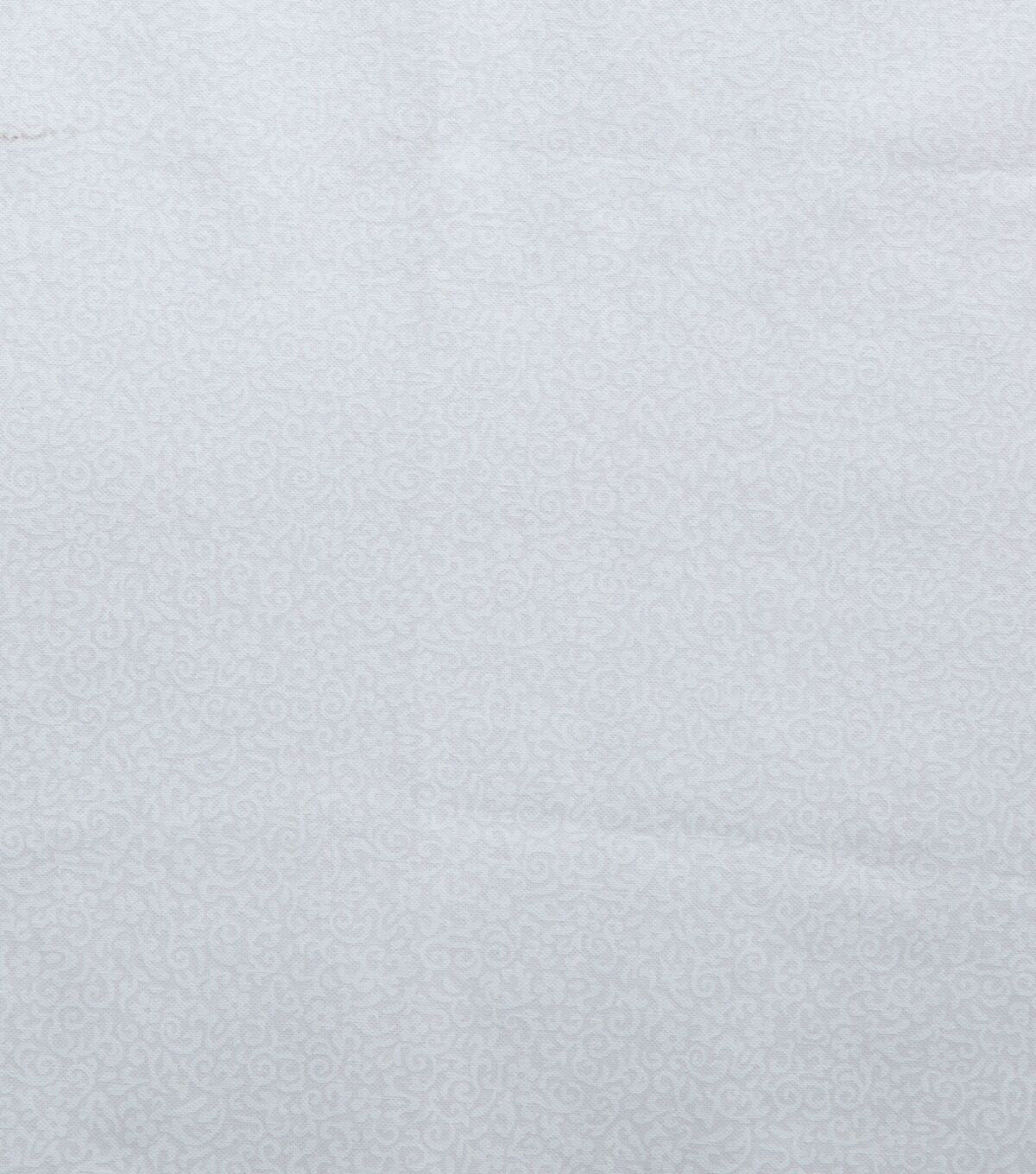 White Scroll Quilt Cotton Fabric by Keepsake Calico