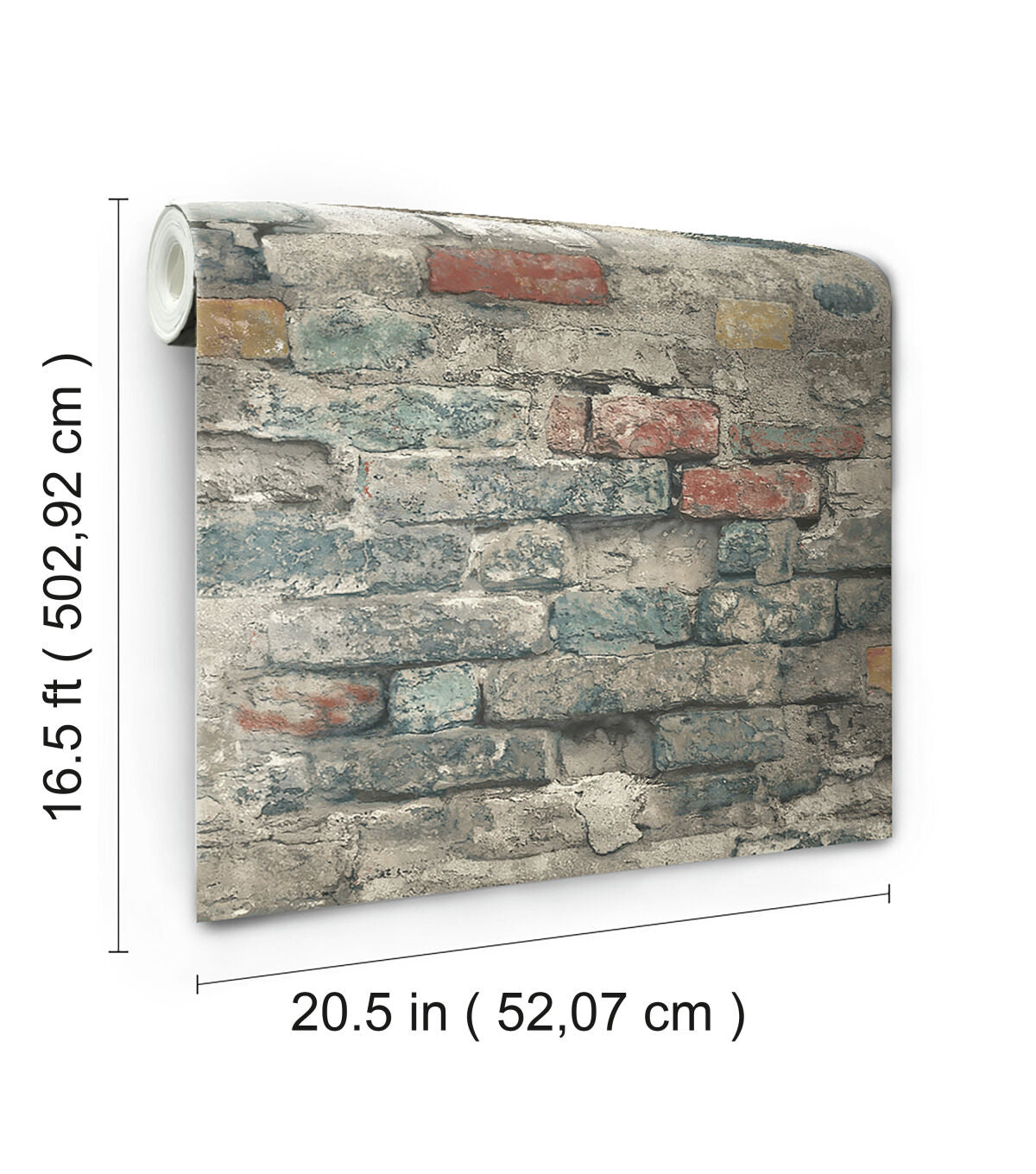 RoomMates Wallpaper Brick Alley