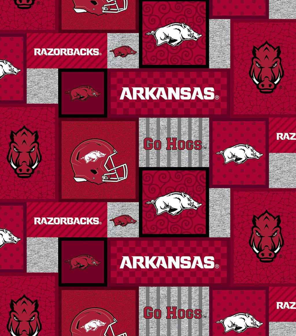 Arkansas College Patch Fleece Fabric