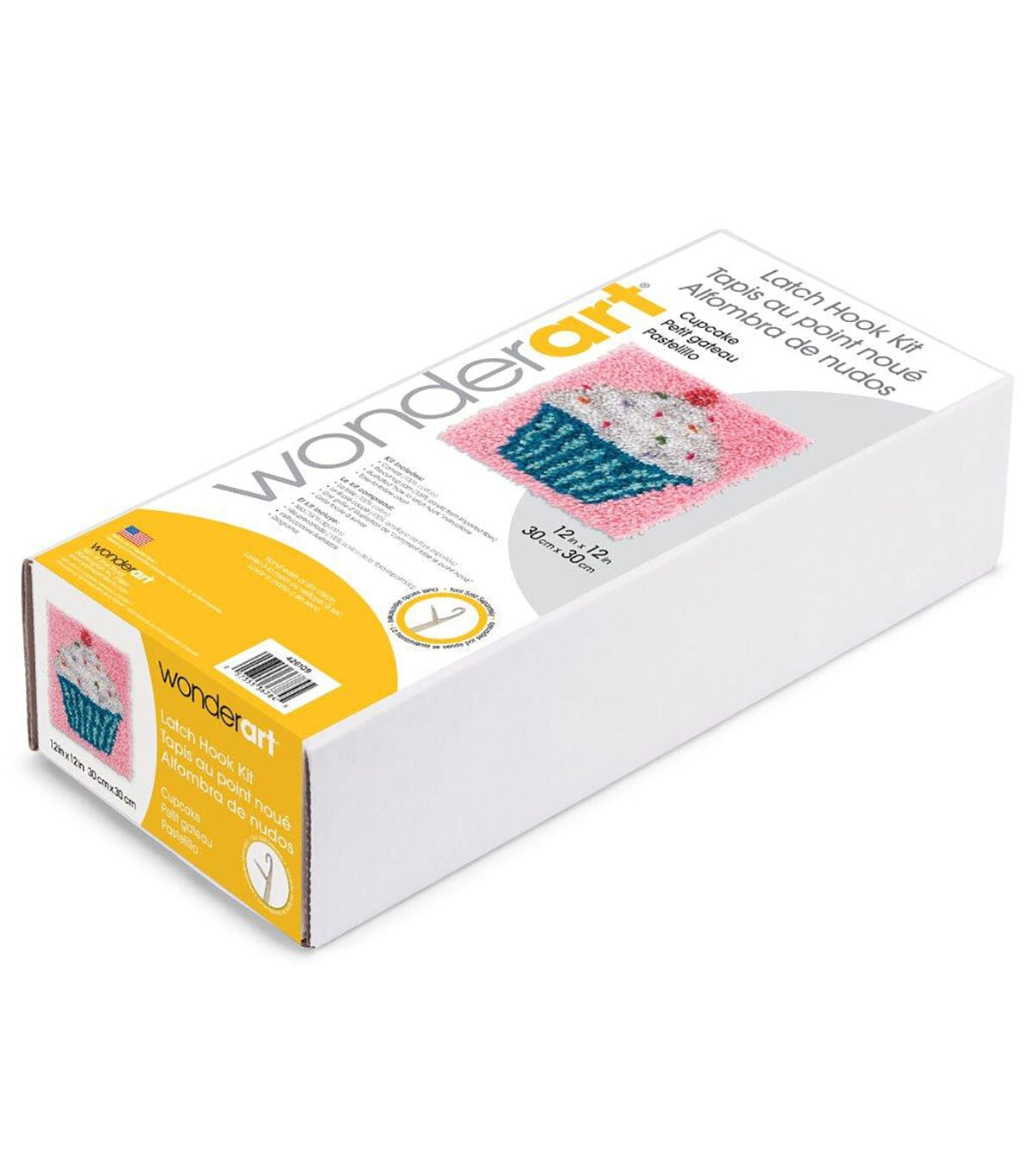Wonderart Latch Hook Kit 12X12 Cupcake