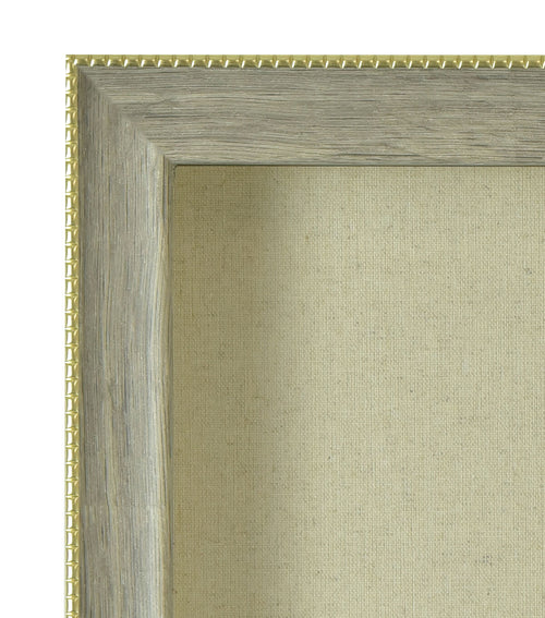 11 x 14 Gray & Gold Shadowbox With Linen Back by Place & Time