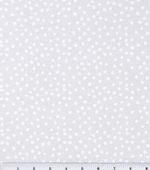 Irregular Dots on White Quilt Cotton Fabric by Keepsake Calico