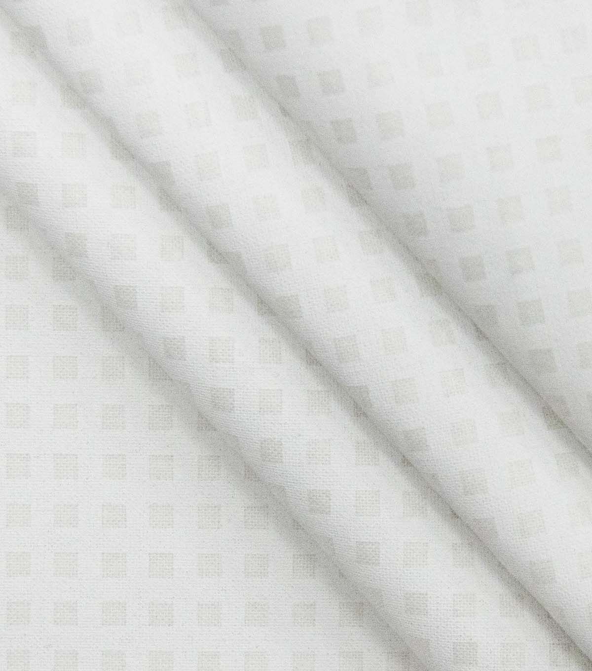 Gingham Tonal on White Cotton Fabric by Keepsake Calico