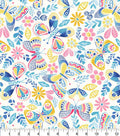 Super Snuggle Flannel Fabric Butterfly Stamp