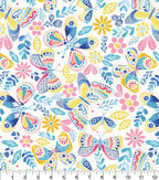Super Snuggle Flannel Fabric Butterfly Stamp