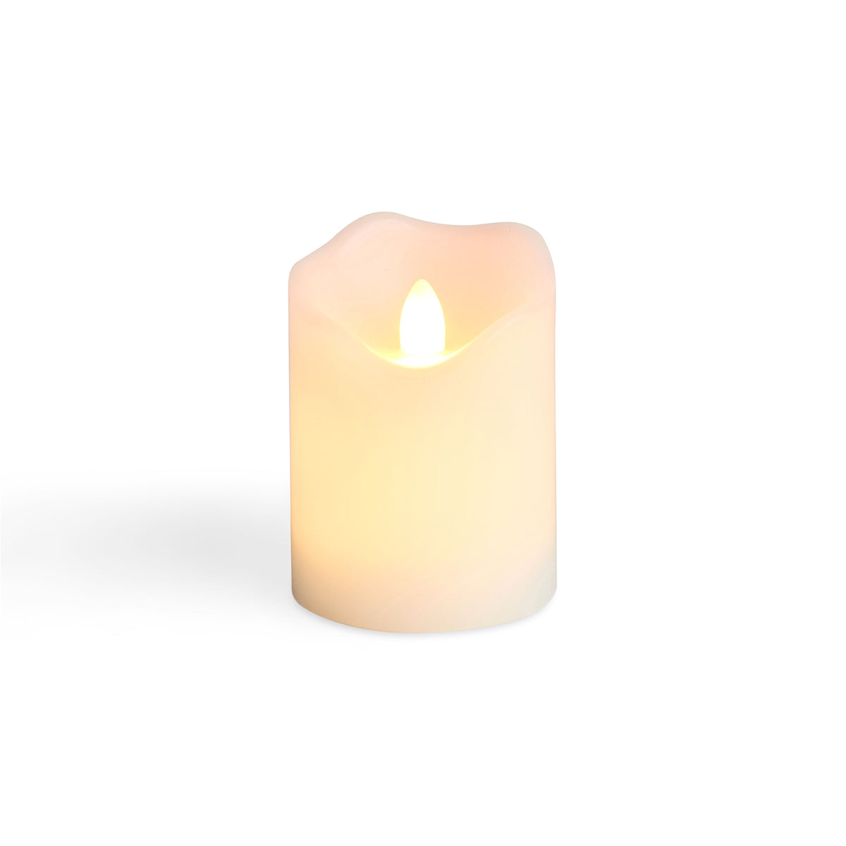 3 x 4 LED White Wave Edge Pillar Candle by Hudson 43