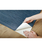 RoomMates Wallpaper Blue Grasscloth