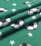 Green Soccer Superstar Blizzard Fleece Fabric