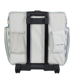 Everything Mary 18 Blue Striped Collapsible Rolling Craft Bag