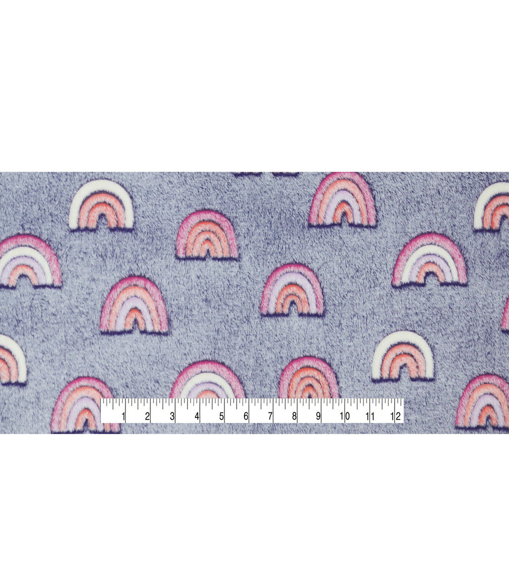 Sew Lush Rainbow Embossed Fleece Fabric