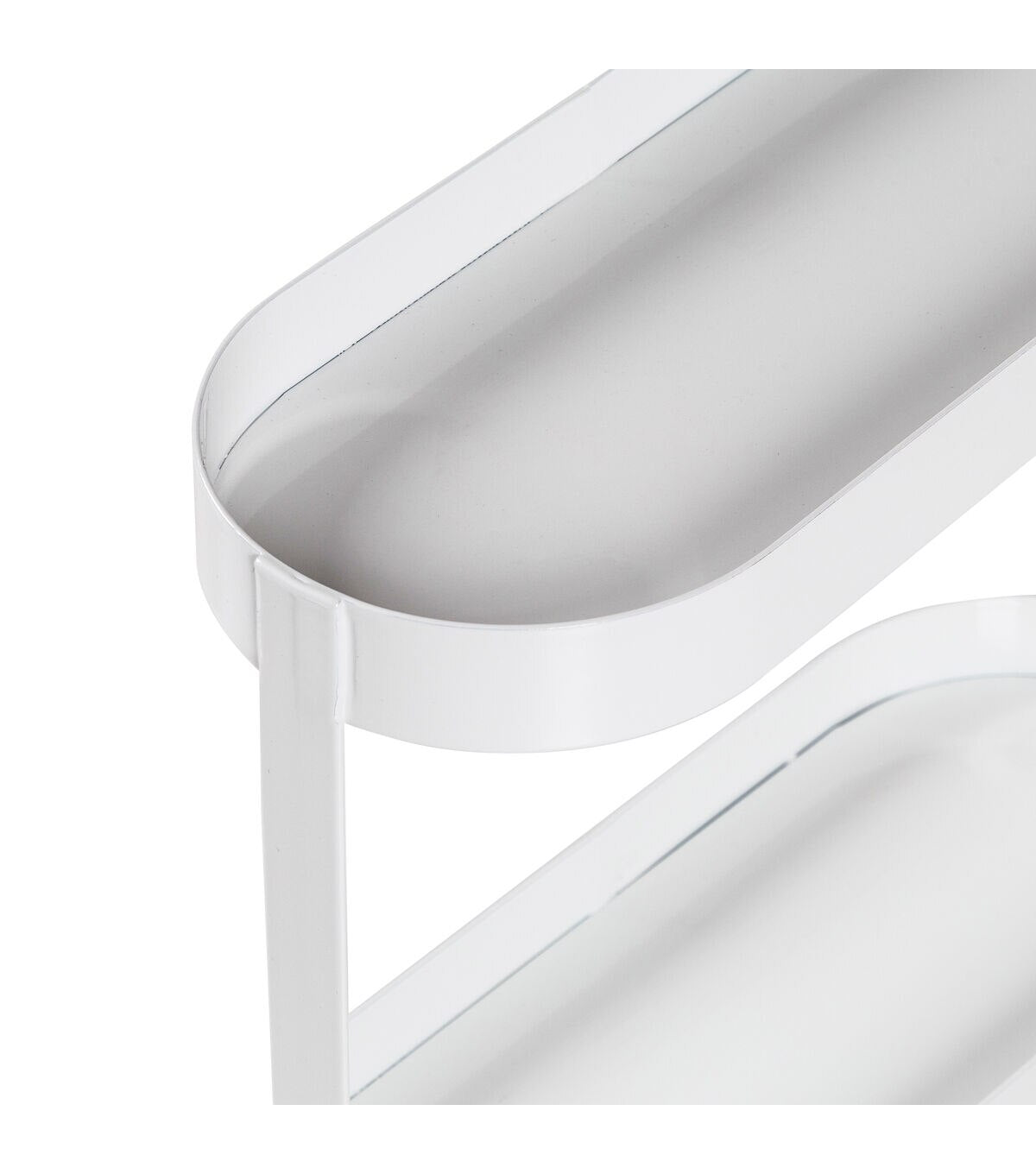 Honey Can Do 12 x 9.5 White 2 Tier Metal Bath Counter Organizer