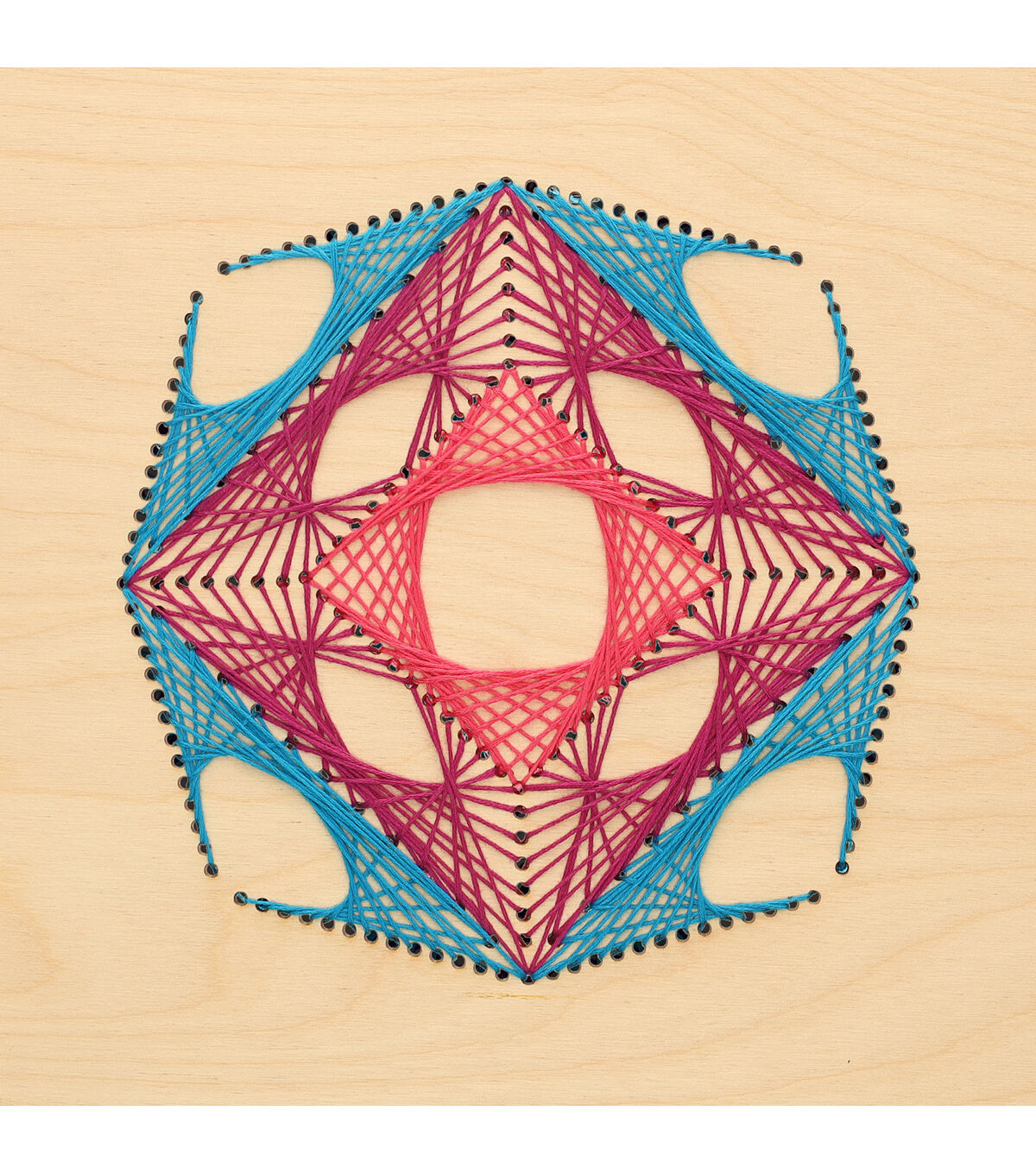Leisure Arts 11 Cube Wood Stitching String Art Kit With Shadow Box