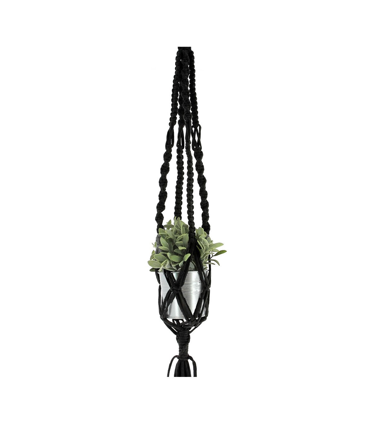 Hoooked Zpagetti Black Macrame Hanging Basket Kit