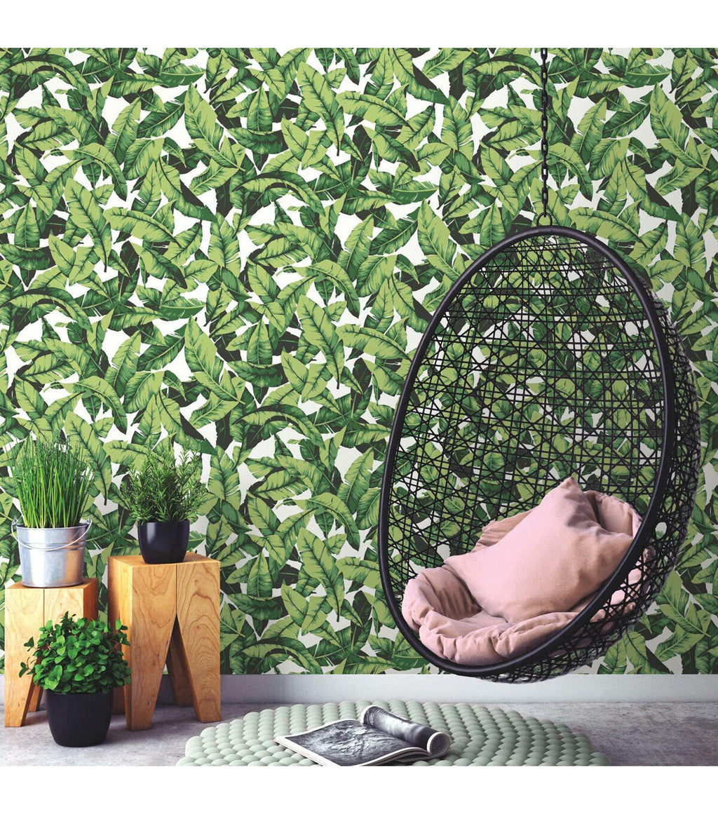 RoomMates Palm Leaf Peelable Wallpaper