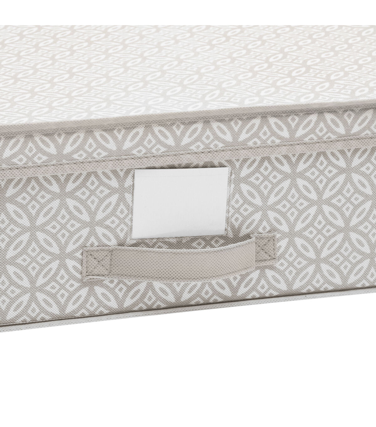 Simplify 28 x 6 Gray Boho Under the Bed Storage Box With Handle