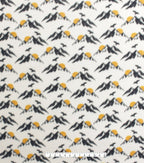 Mountains on Cream Blizzard Fleece Fabric