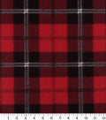 Blizzard Fleece Fabric Red & Black Plaid