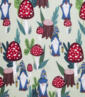 Super Snuggle Gnome & Mushrooms Flannel Fabric
