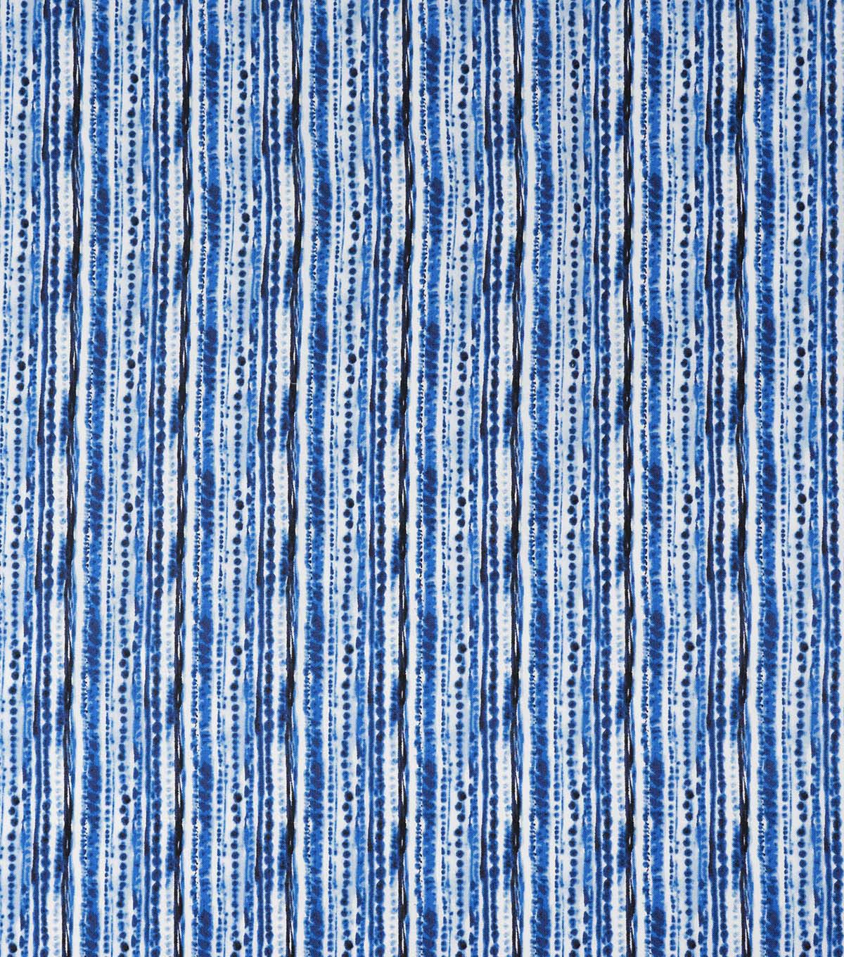 Blue Stripes Quilt Cotton Fabric by Keepsake Calico