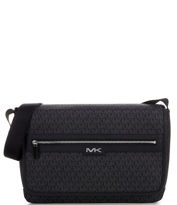 Malone Signature Logo Print Messenger Bag