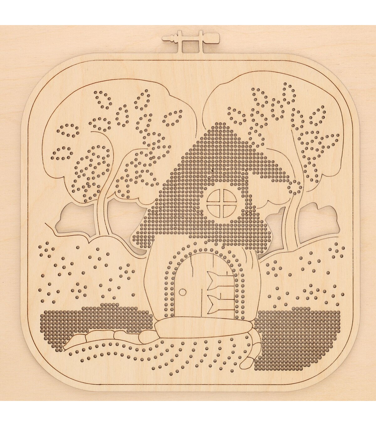 Leisure Arts 9 Cottage Wood Stitching Kit