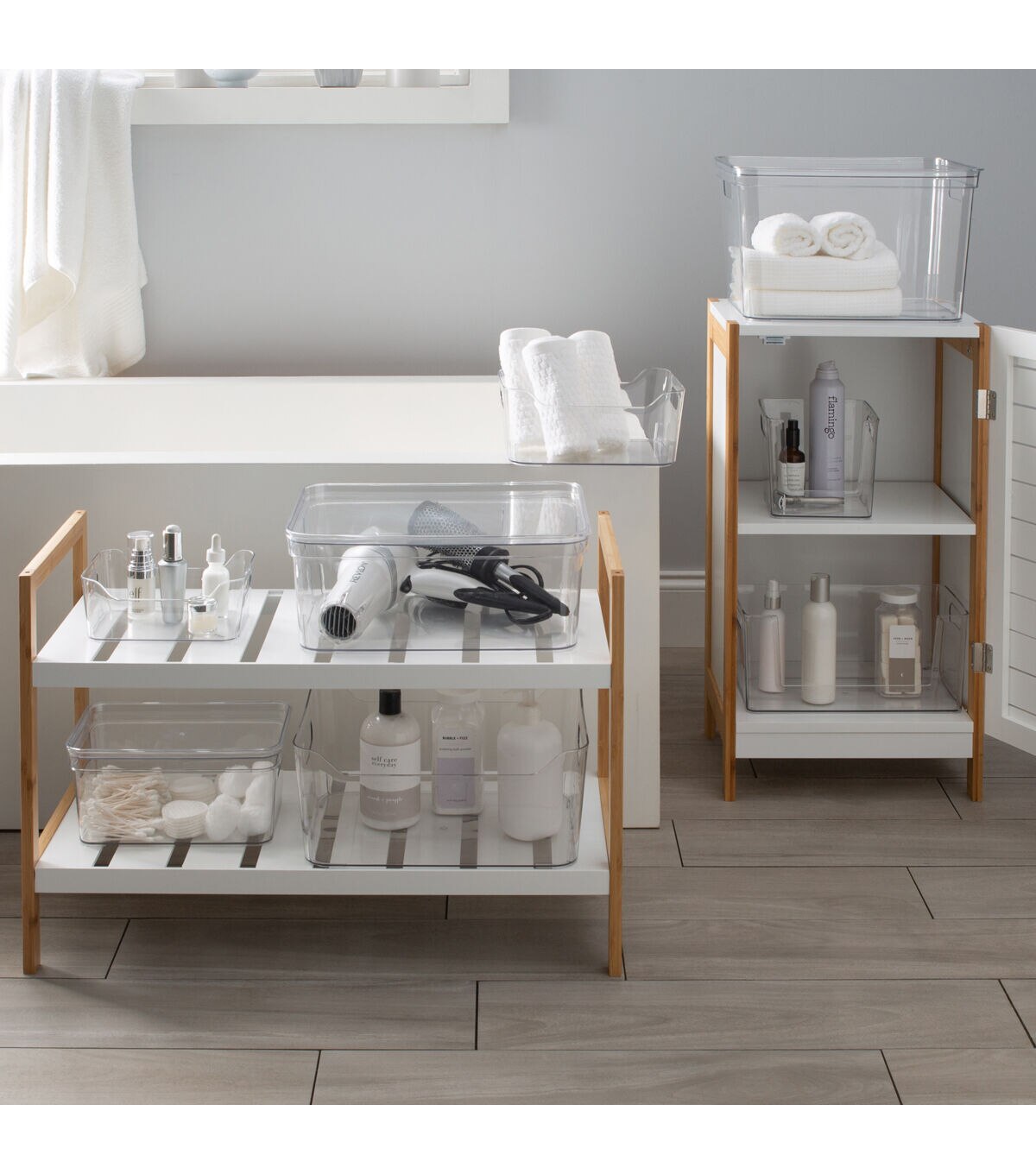 Simplify 14 x 6 Clear Plastic Storage Bin