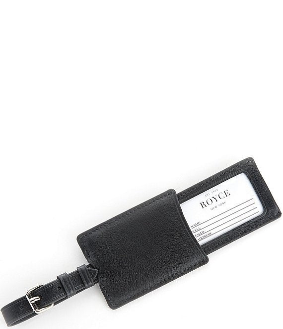 Retractable Leather Luggage Tag