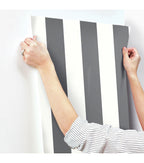 RoomMates Wallpaper Black Awning Stripe